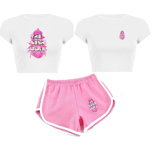 Crop T-Shirt Set