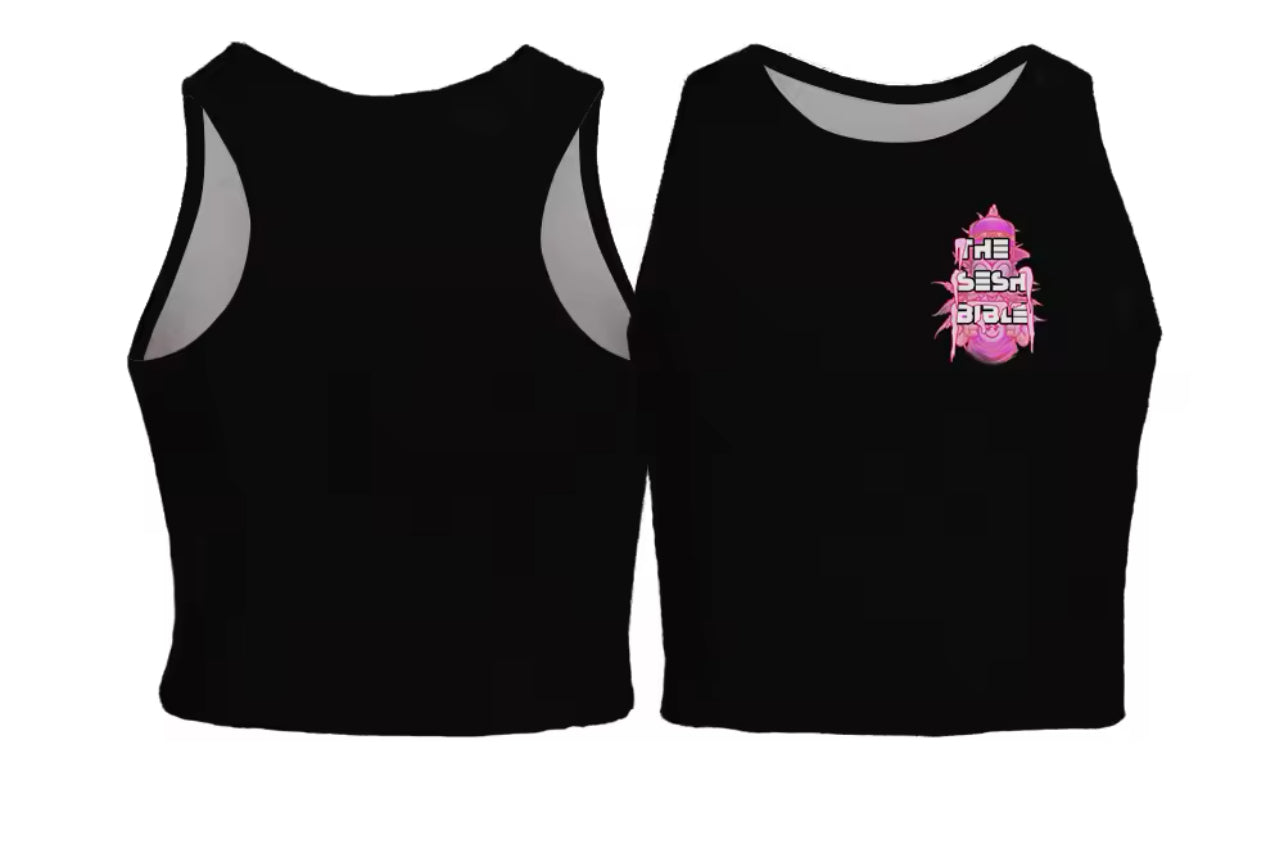 Black Crop Top W/ Pink TSB